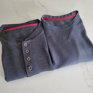 (Set of 2) Jockey Men's Long Sleeve Waffle Shirts Bundle, Size S